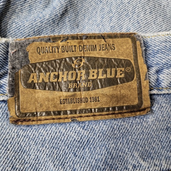 VINTAGE Anchor Blue Men Jeans 34X30 Light Denim Big Baggy Skater Grunge Y2K - Picture 6 of 16